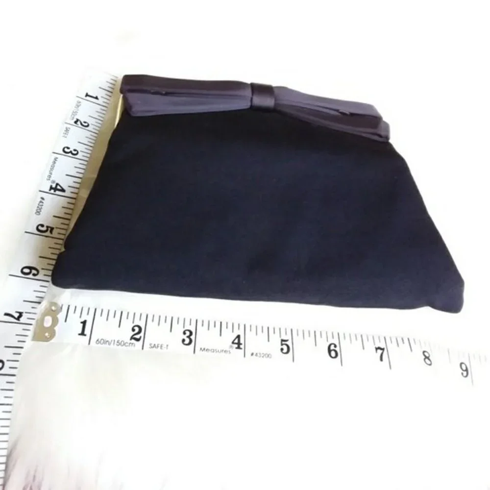 Blue Vintage Kiss-lock Clutch Gold-tone Hardware